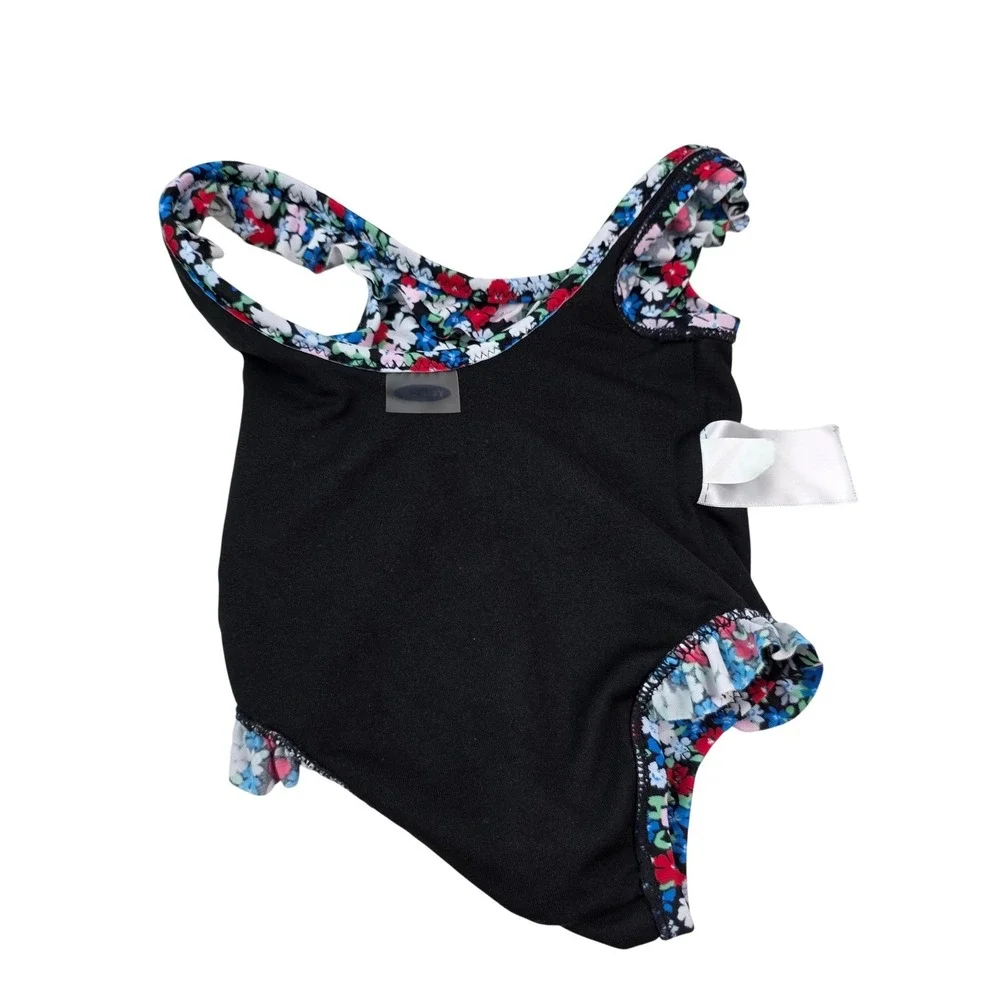 Old Navy Baby Girl Multi Ditsy Floral One Piece Swimsuit 0-3M‎ Ruffle 451461 S1